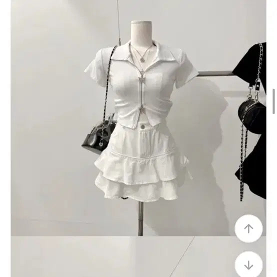 [BUNJANG] Frill Shirring Ruffle Skirt (Ivory/Beige) / [새상품급인데 반값] 프릴 셔링 캉캉 스커트 (아이보리/베이지)