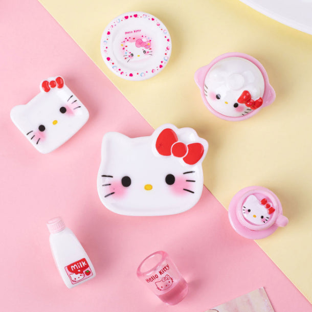 [BUNJANG] Sanrio Hello Kitty Kitchen Miniature Set (10 Types) / 키티 주방 미니어처 세트 10종 (산리오 인형 집꾸미기)