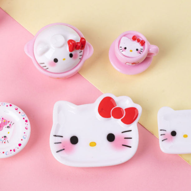 [BUNJANG] Sanrio Hello Kitty Kitchen Miniature Set (10 Types) / 키티 주방 미니어처 세트 10종 (산리오 인형 집꾸미기)