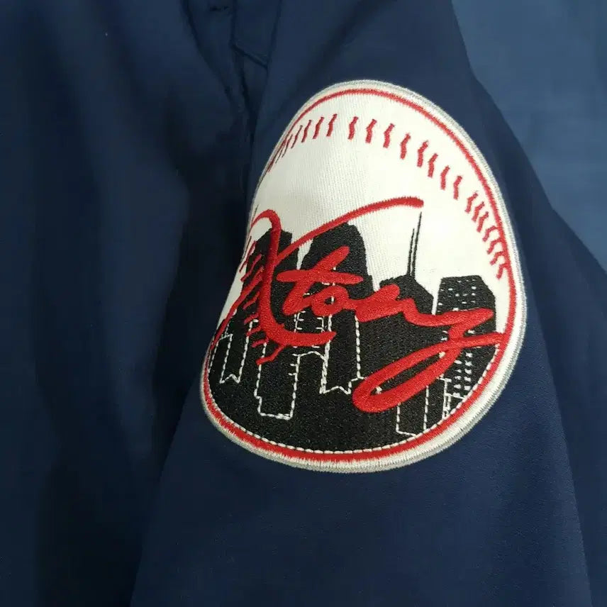 [BUNJANG] XTONZ Vartan Oversized Stadium Jacket - Navy L / 엑스톤즈 바르탄 오버핏 스타디움 자켓 네이비 L
