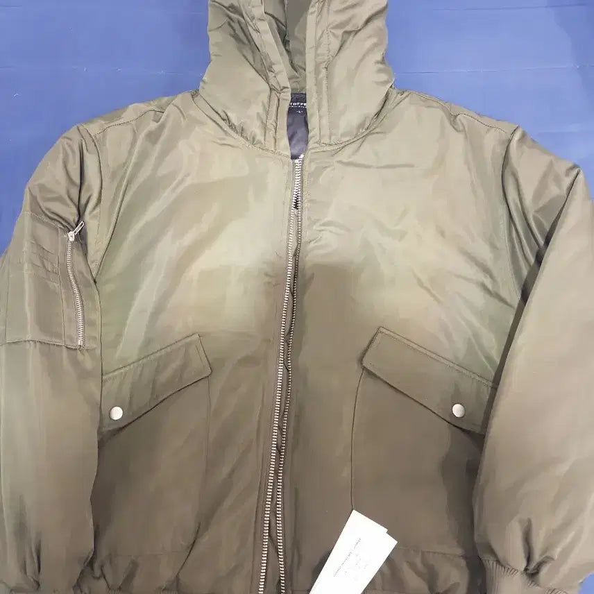 [BUNJANG] TOFFEE MA-1 Hooded Jacket - Khaki (L) / 토피 오버핏 후드 ma-1 자켓 점퍼 카키 L사이즈