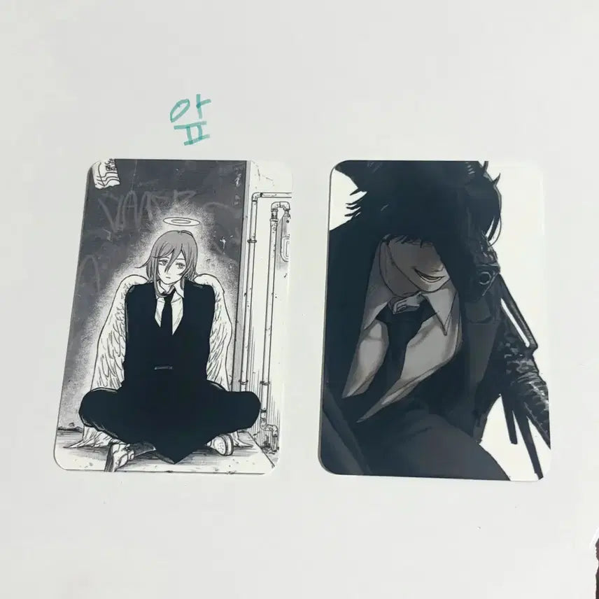 [BUNJANG] Chainsaw Man Angel &amp; Reze Photocard Bundle Set / 체인소맨 비공굿 무광 포토카드 일괄  천사 + 레제 / 총아키 마인