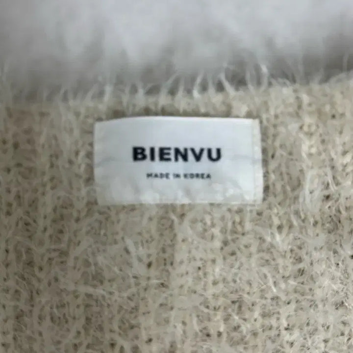 [BUNJANG] Ivory Fur Knit Cardigan / 아이보리 퍼 니트 가디건