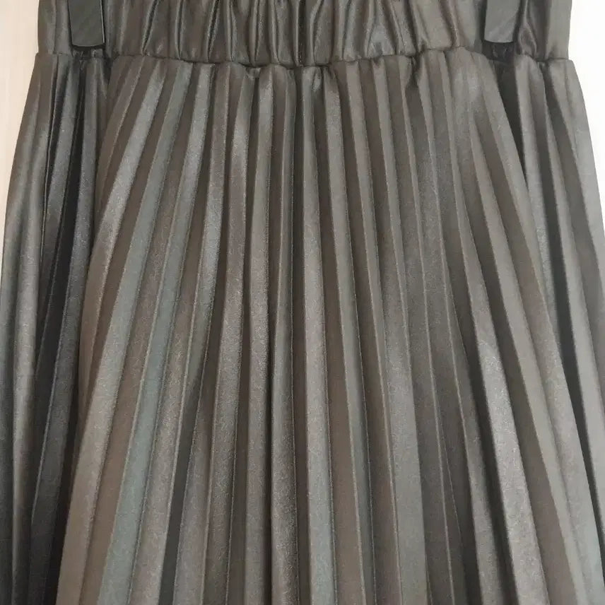 [BUNJANG] Chocolate Unbalanced Pleated Long Skirt / 초코색 언벨런스 플리츠 롱 스커트 프리사이즈