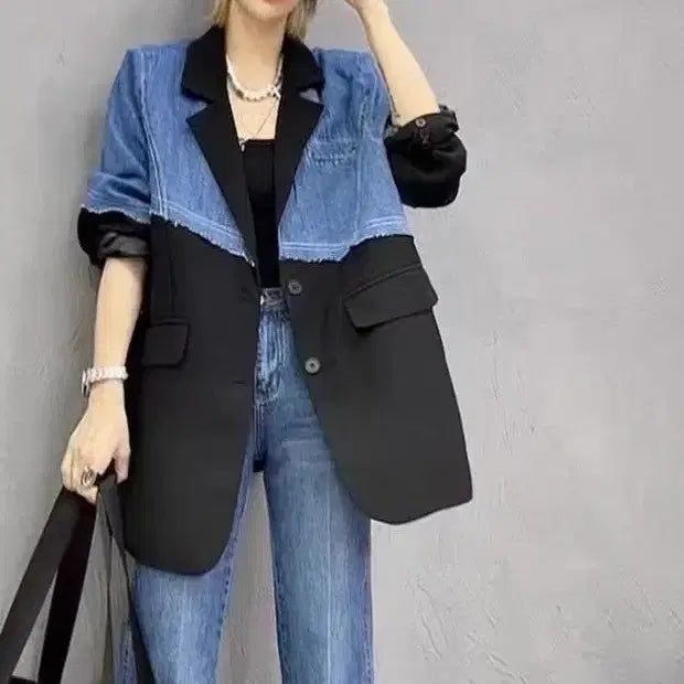 [BUNJANG] Denim Mix Jacket / 청믹스 자켓