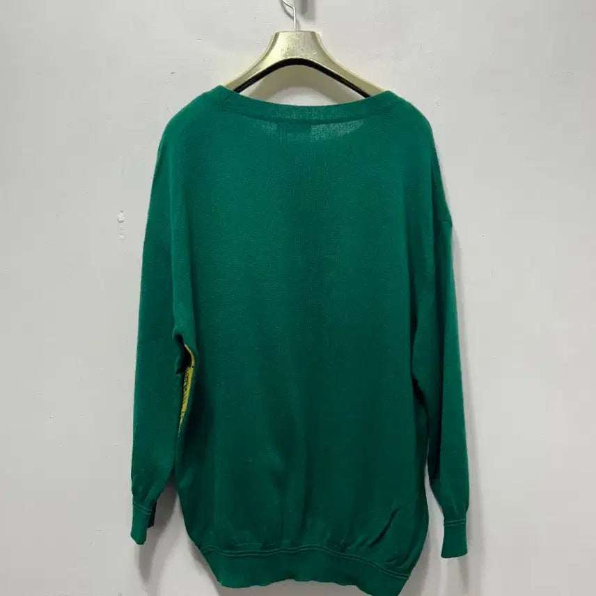 [BUNJANG] LOOK AROUND Embroidered Knit Top / 그린 LOOK AROUND 자수 니트 F