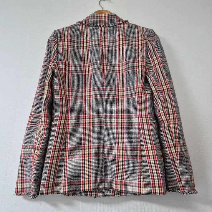[BUNJANG] Sisley Linen Check Double-Button Jacket (Size 55) / [시슬리]린넨 체크 더블버튼 자켓(55사이즈)