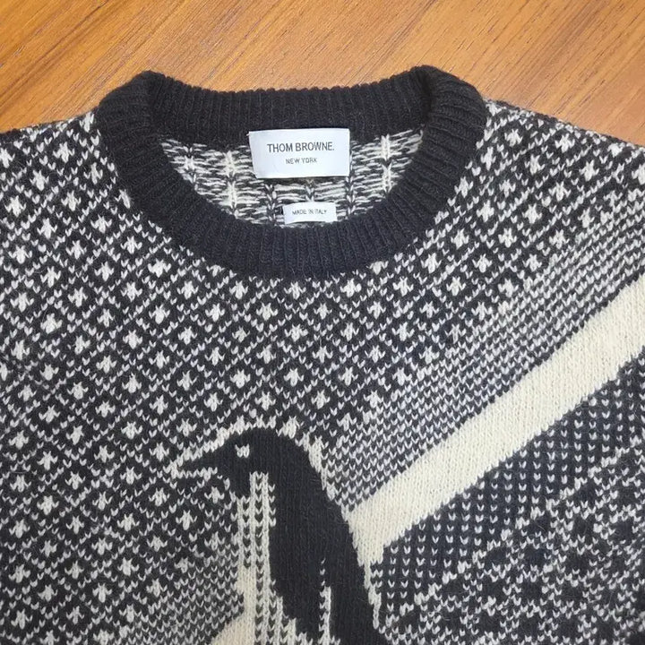 [BUNJANG] Thom Browne Penguin Knit Sweater / 톰브라운 펭귄 니트 블랙/화이트