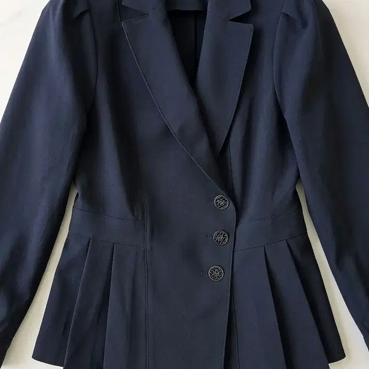 [BUNJANG] Pleated Detail Jacket Blouse / 세일 땡세일 플리츠장식 자켓 블라우스