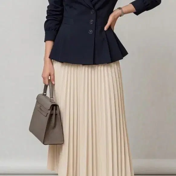 [BUNJANG] Pleated Detail Jacket Blouse / 세일 땡세일 플리츠장식 자켓 블라우스