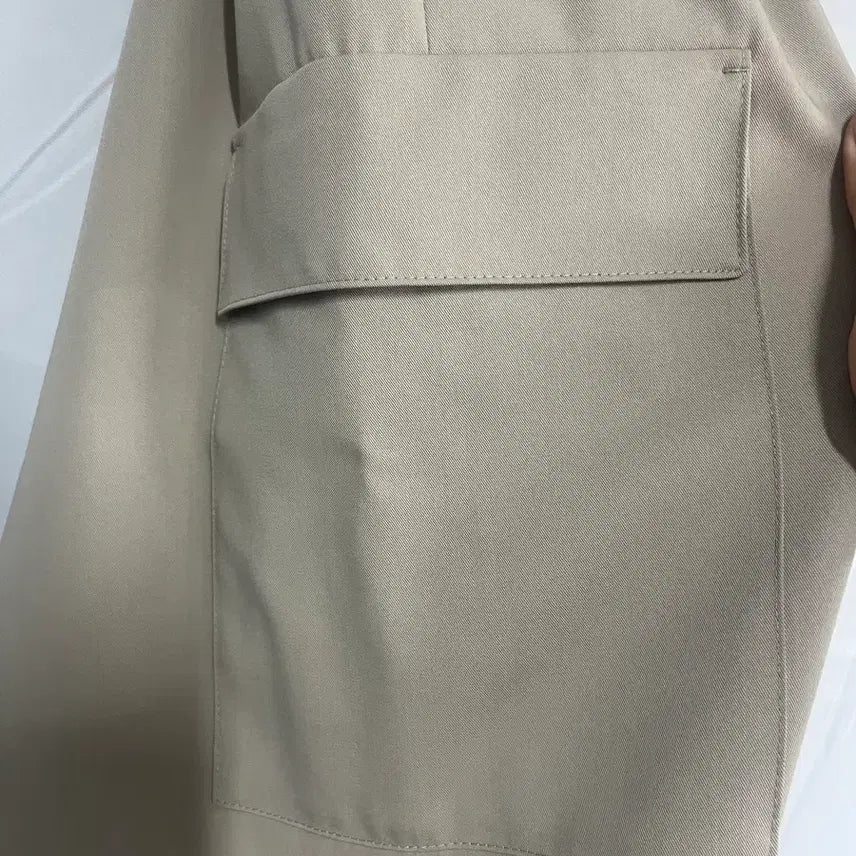 [BUNJANG] TIME Wide Cargo Slacks Beige / TIME 타임 와이드 카고 슬랙스 베이지
