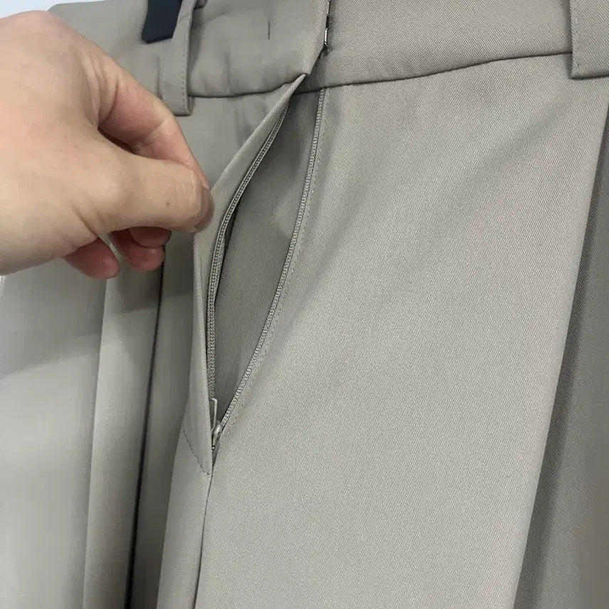 [BUNJANG] TIME Wide Cargo Slacks Beige / TIME 타임 와이드 카고 슬랙스 베이지