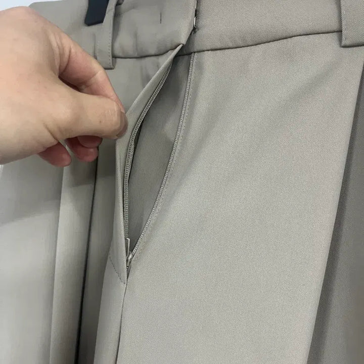 [BUNJANG] TIME Wide Cargo Slacks Beige / TIME 타임 와이드 카고 슬랙스 베이지