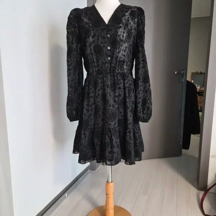 [BUNJANG] Paisley See-Through Mini Dress / 페이즐리 시스루 미니 원피스