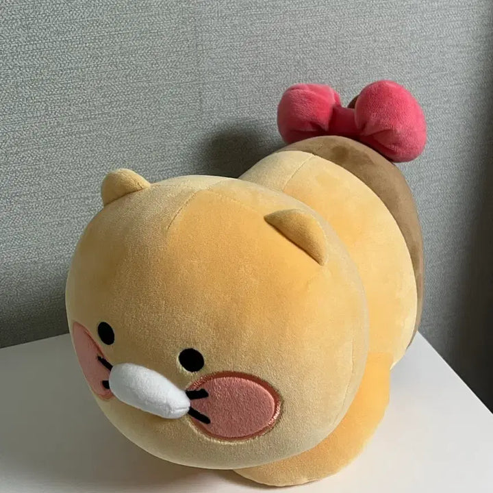 [BUNJANG] Chunsik Ribbon Pillow Cushion Doll / 춘식이 인형 식빵굽는 리본 춘식이 필로우 쿠션 인형