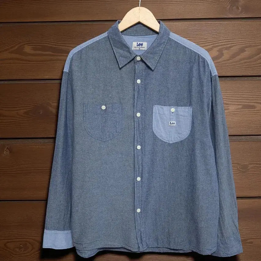 [SOLD OUT] 100~105 LEE 리 배색 루즈핏 포켓 셔츠