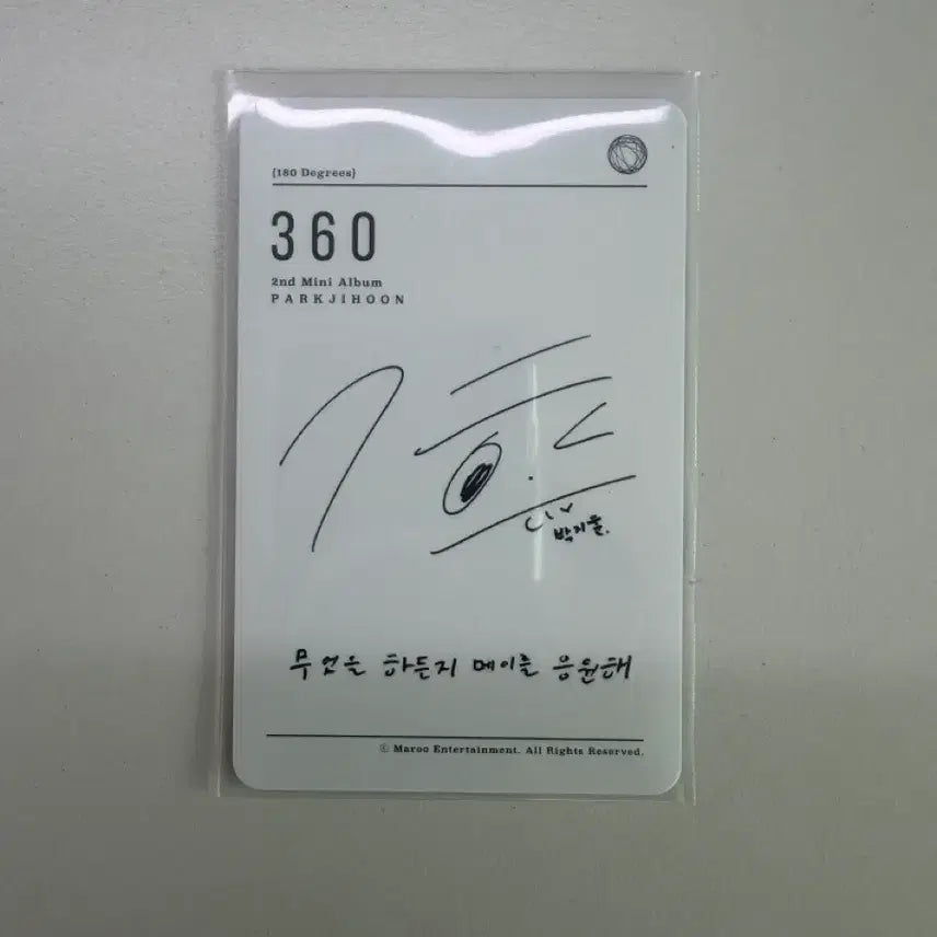[BUNJANG] Park Jihoon 360 Photocard 180 Degrees Ver. / 박지훈 360 앨범포카 180 degrees ver.