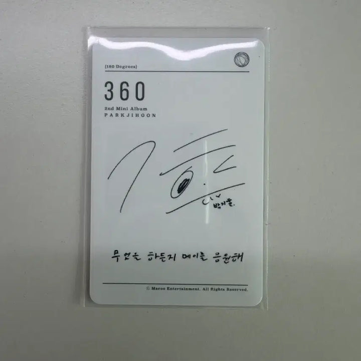 [BUNJANG] Park Jihoon 360 Photocard 180 Degrees Ver. / 박지훈 360 앨범포카 180 degrees ver.