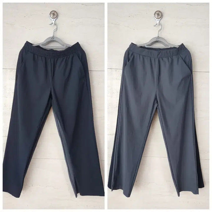 [BUNJANG] Topten Gray/Black Elastic Waist Pants / 탑텐/ 검정/회색 바지