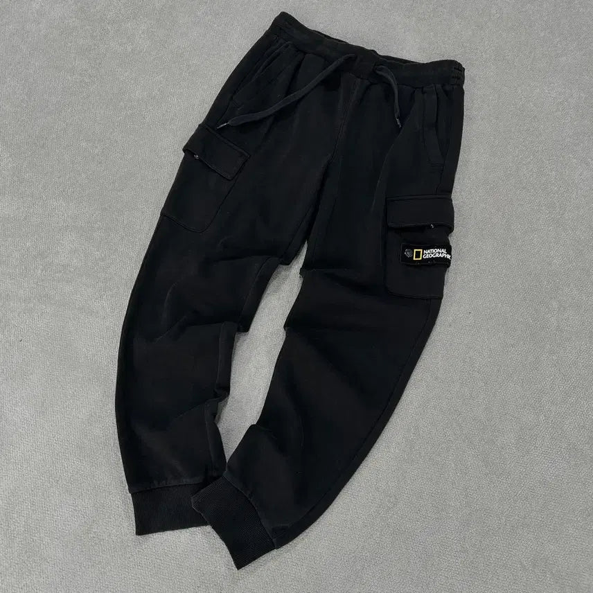 [BUNJANG] National Geographic Black Cargo Jogger Pants / 내셔널지오그래픽 블랙 카고 조거팬츠