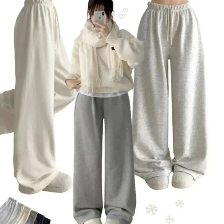 [BUNJANG] Ably Training Wide Pants Gray / 에이블리 트레이닝 와이드 팬츠 그레이