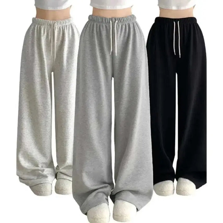 [BUNJANG] Ably Training Wide Pants Gray / 에이블리 트레이닝 와이드 팬츠 그레이