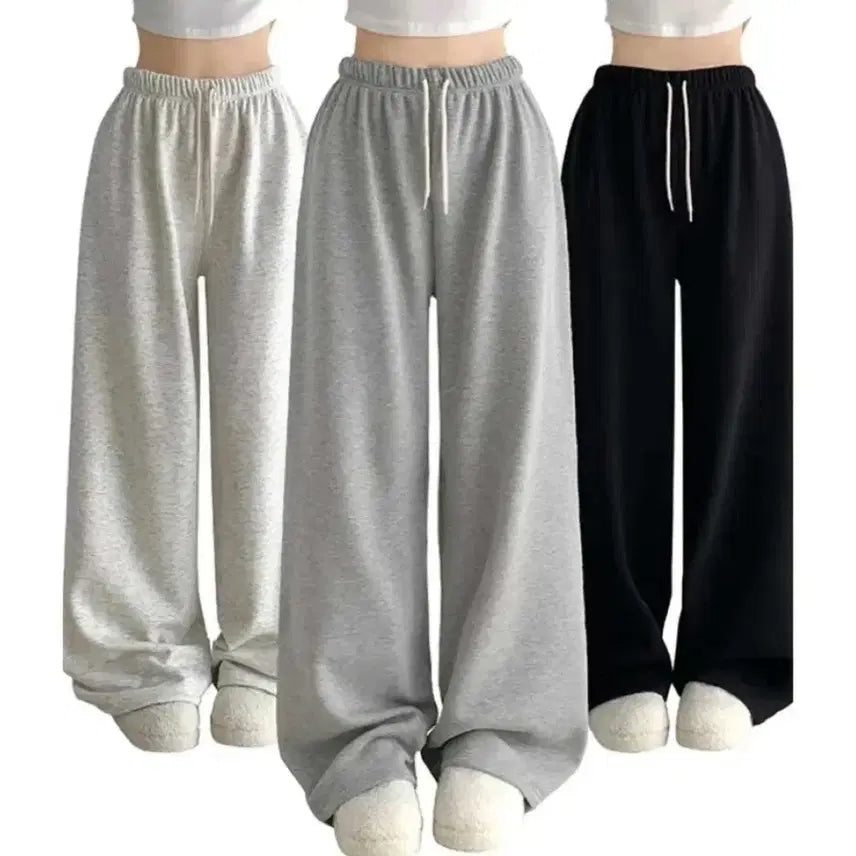 [BUNJANG] Ably Training Wide Pants Gray / 에이블리 트레이닝 와이드 팬츠 그레이