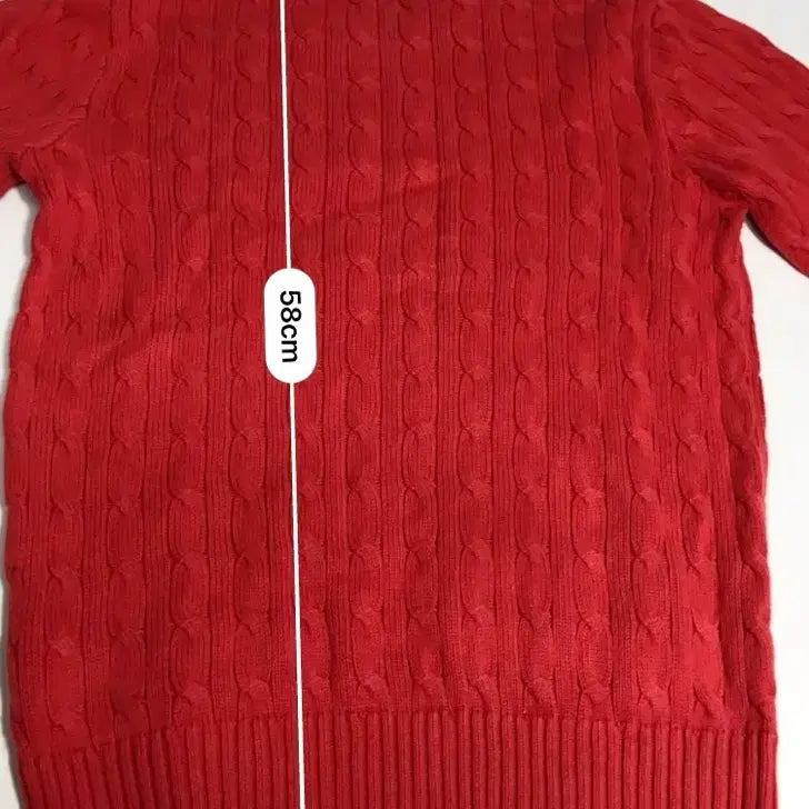 [SOLD OUT] 폴로 랄프로렌 케이블 니트 레드 실측xs