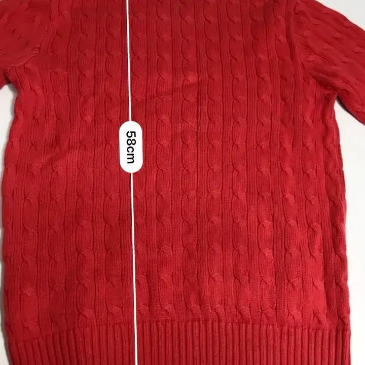 [SOLD OUT] 폴로 랄프로렌 케이블 니트 레드 실측xs