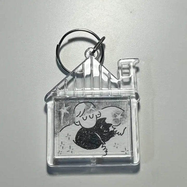 [BUNJANG] Prow Artist Illustration Cat Keychain / Prow 작가 서일페 원화 키링 고양이