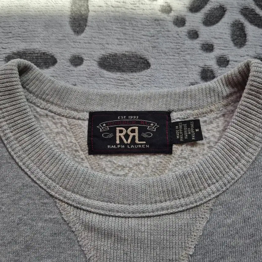 [SOLD OUT] rrl 더블알엘 로고 크루넥 플리스 스웻 맨투맨 그레이