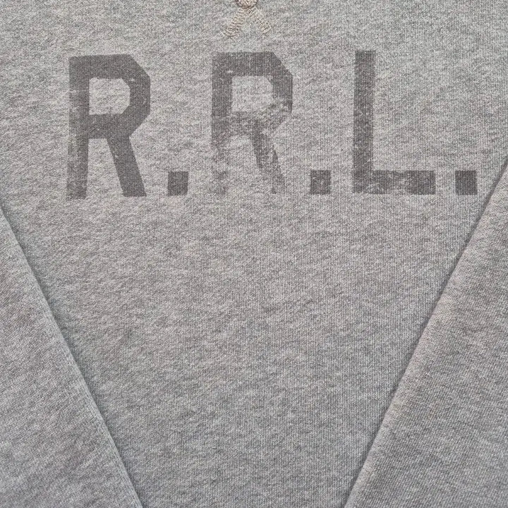 [SOLD OUT] rrl 더블알엘 로고 크루넥 플리스 스웻 맨투맨 그레이