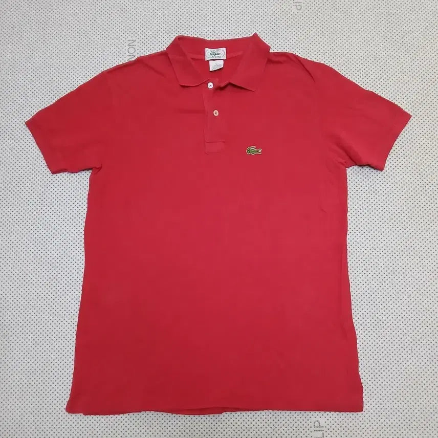[BUNJANG] Lacoste Red Short Sleeve Polo T-Shirt / 라코스테 레드 반팔 폴로 티셔츠