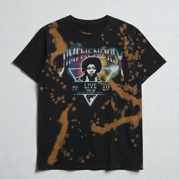 [BUNJANG] Jimi Hendrix Tie-Dye Graphic T-shirt / 100 Jimi Hendrix 지미 헨드릭스 타이다이 그래픽 반팔