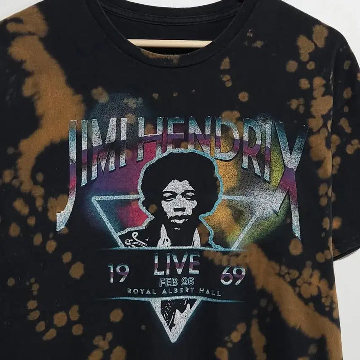 [BUNJANG] Jimi Hendrix Tie-Dye Graphic T-shirt / 100 Jimi Hendrix 지미 헨드릭스 타이다이 그래픽 반팔