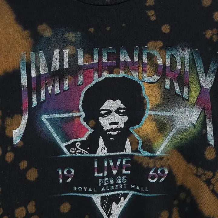 [BUNJANG] Jimi Hendrix Tie-Dye Graphic T-shirt / 100 Jimi Hendrix 지미 헨드릭스 타이다이 그래픽 반팔