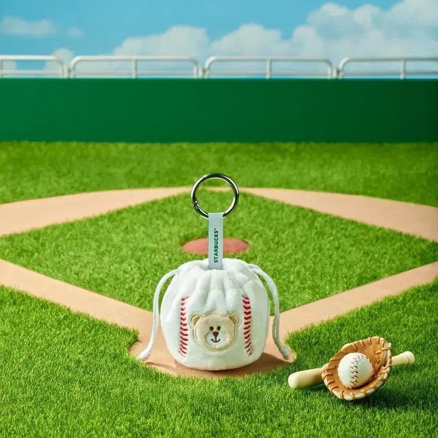 [BUNJANG] Starbucks Baseball Drawstring Pouch Keychain / (새상품) 스타벅스 야구공 복조리 키링