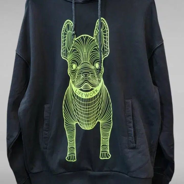 [BUNJANG] LifeWork Black Hoodie L / 라이프워크 블랙 후드티 L [필독]