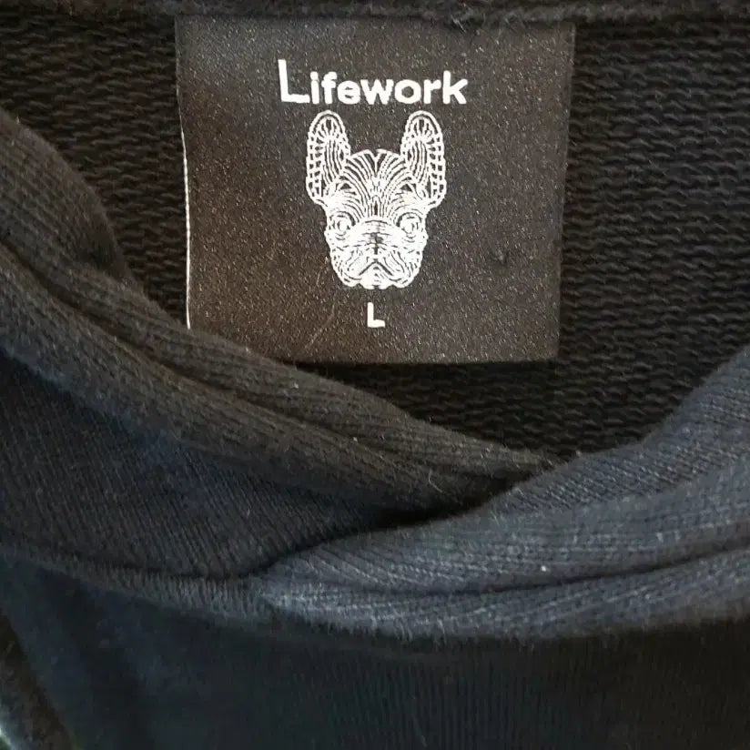 [BUNJANG] LifeWork Black Hoodie L / 라이프워크 블랙 후드티 L [필독]