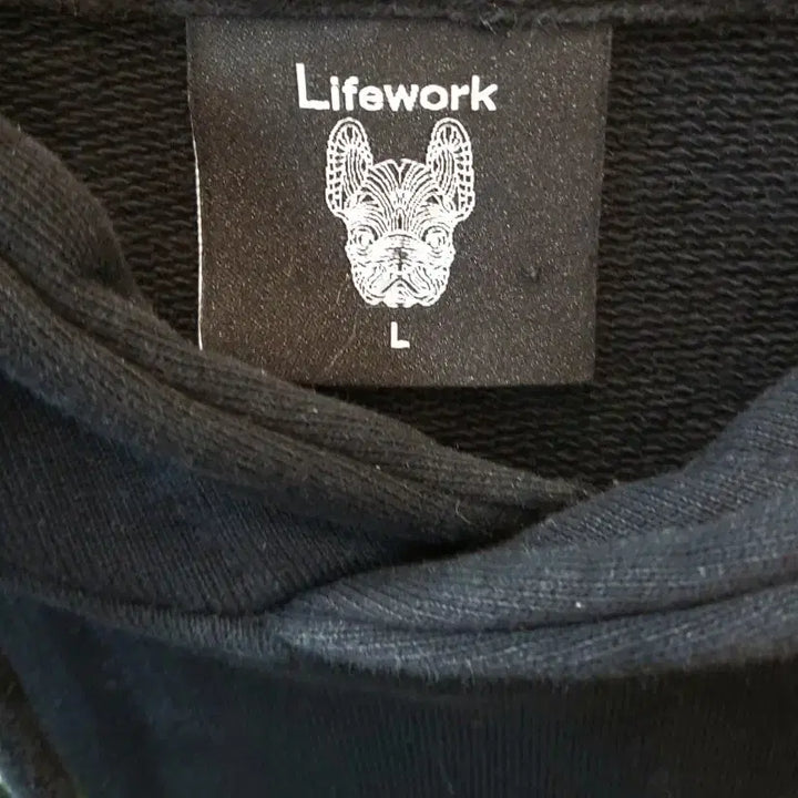 [BUNJANG] LifeWork Black Hoodie L / 라이프워크 블랙 후드티 L [필독]