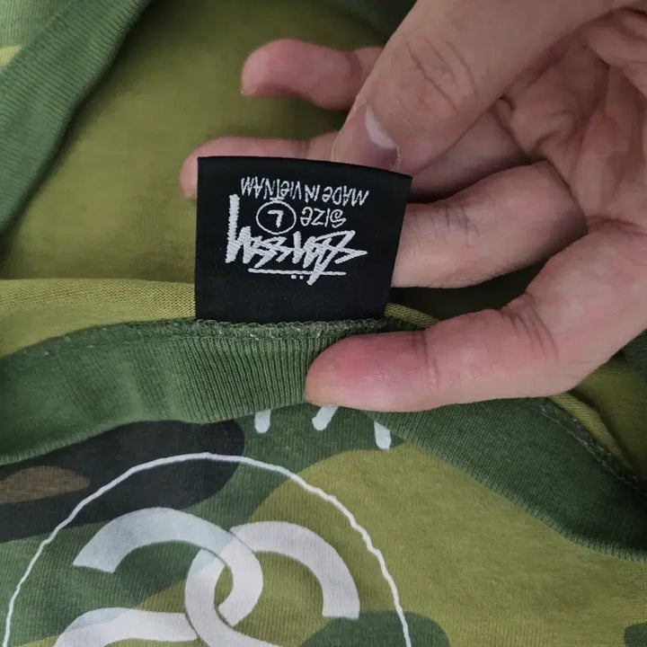 [BUNJANG] Stussy Stock Camo T-Shirt White L / 스투시 스탁 카모 티셔츠 화이트 L 무배
