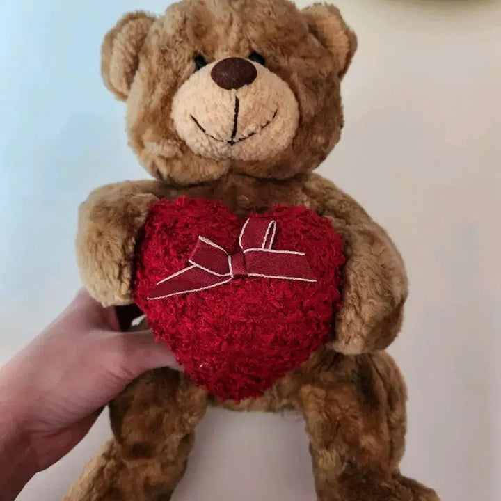 [BUNJANG] Aurora Vintage Teddy Bear Holding Heart Cushion / 고전 오로라 빈티지 곰인형 하트