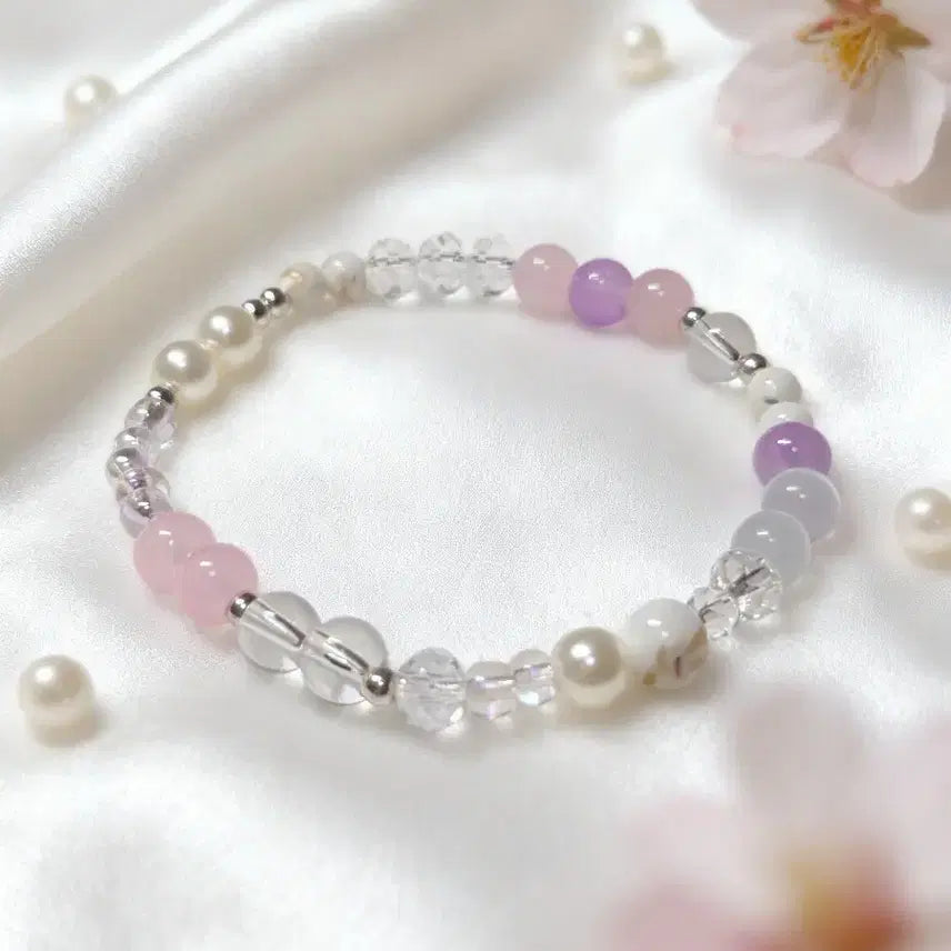 [BUNJANG] Handmade Pink Bead Bracelet / 핸드메이드 핑크빛 비즈팔찌