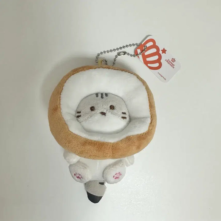 [BUNJANG] Jjang Arcade Toast Costume Cat Plush Keychain / (새상품) 짱오락실 식빵 코스튬 고양이 인형 키링