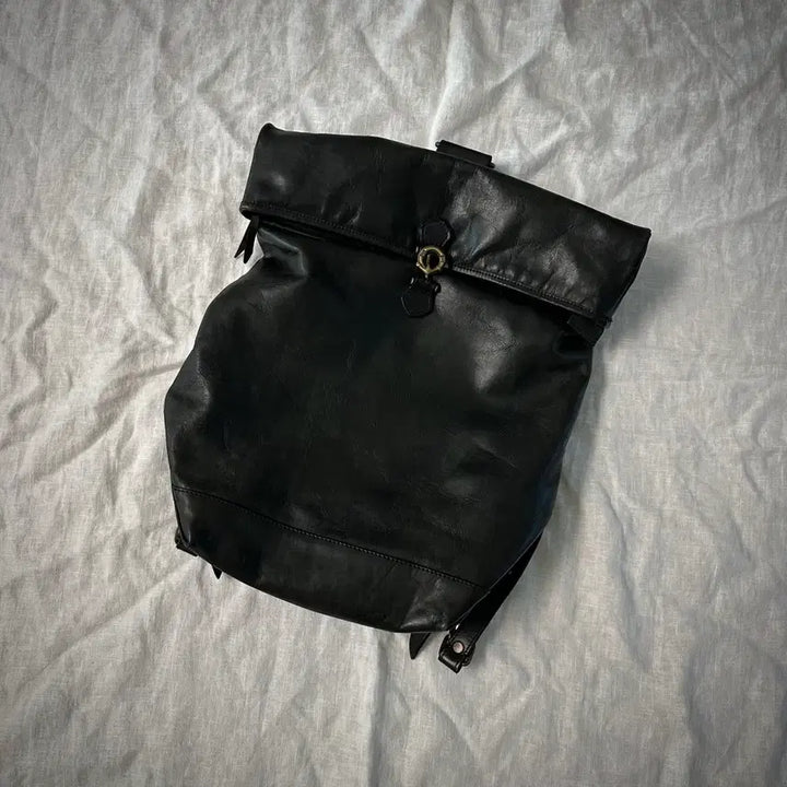 [BUNJANG] Vasco Dark Olive Leather Backpack / 바스코 vasco 다크올리브 레더 백팩