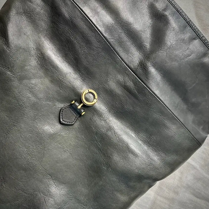 [BUNJANG] Vasco Dark Olive Leather Backpack / 바스코 vasco 다크올리브 레더 백팩