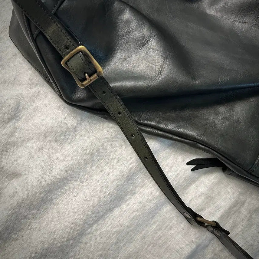 [BUNJANG] Vasco Dark Olive Leather Backpack / 바스코 vasco 다크올리브 레더 백팩