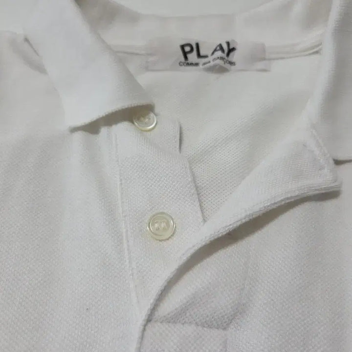 [SOLD OUT] 백화점 여성용) 꼼데가르송 레드와펜 화이트 반팔 폴로티 S