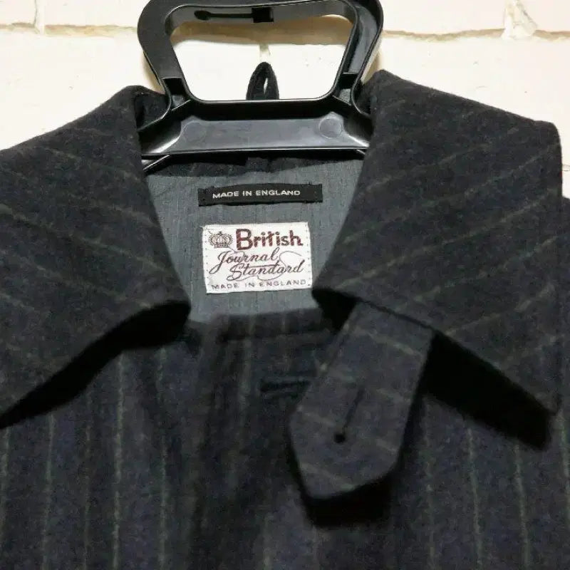[BUNJANG] Fox Brothers Striped Balmacaan Coat / 폭스 브라더스 스트라이프 발마칸 코트