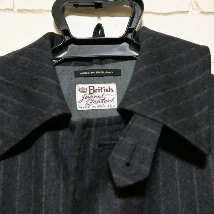 [BUNJANG] Fox Brothers Striped Balmacaan Coat / 폭스 브라더스 스트라이프 발마칸 코트